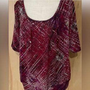 AGB Pullover Short Sleeve Sweater Blouse - EUC